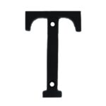 Letter T Klein IJzer Zwart 75 mm
