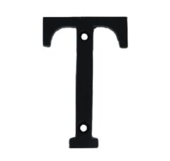 Letter T Klein IJzer Zwart 75 mm