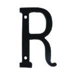 Letter R Klein IJzer Zwart 75 mm