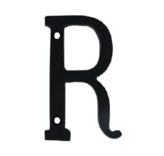 Letter R Klein IJzer Zwart 75 mm