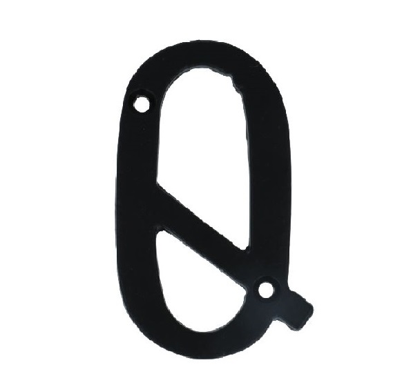 Letter Q Klein IJzer Zwart 75 mm