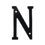 Letter N Klein IJzer Zwart 75 mm