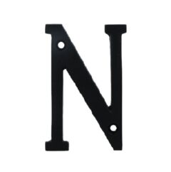 Letter N Klein IJzer Zwart 75 mm
