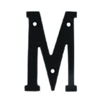 Letter M Klein IJzer Zwart 75 mm