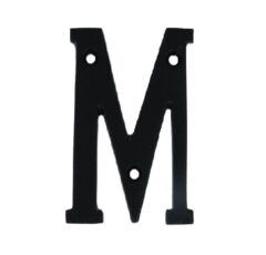 Letter M Klein IJzer Zwart 75 mm