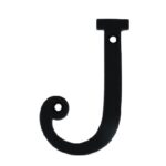 Letter J Klein IJzer Zwart 75 mm