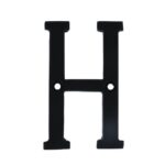 Letter H Klein IJzer Zwart 75 mm