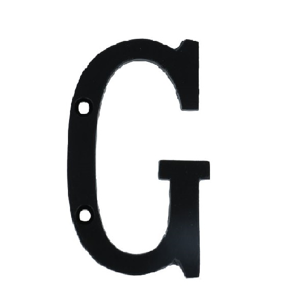 Letter G Klein IJzer Zwart 75 mm