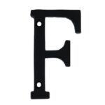 Letter F Klein IJzer Zwart 75 mm
