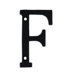 Letter F Klein IJzer Zwart 75 mm