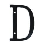 Letter D Klein IJzer Zwart 75 mm
