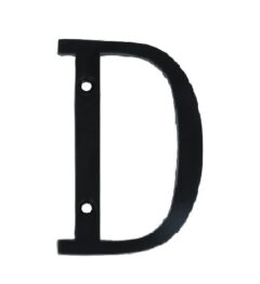 Letter D Klein IJzer Zwart 75 mm