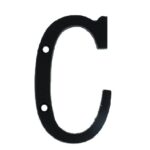 Letter C Klein IJzer Zwart 75 mm