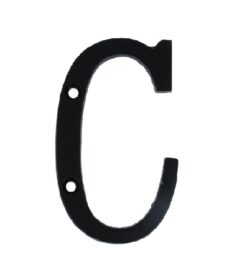 Letter C Klein IJzer Zwart 75 mm