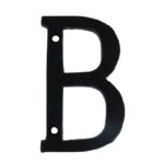 Letter B Klein IJzer Zwart 75 mm