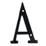 Letter A Klein IJzer Zwart 75 mm