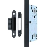 Magneet vrij- bezetslot 90mm Met Zwarte Voorplaat