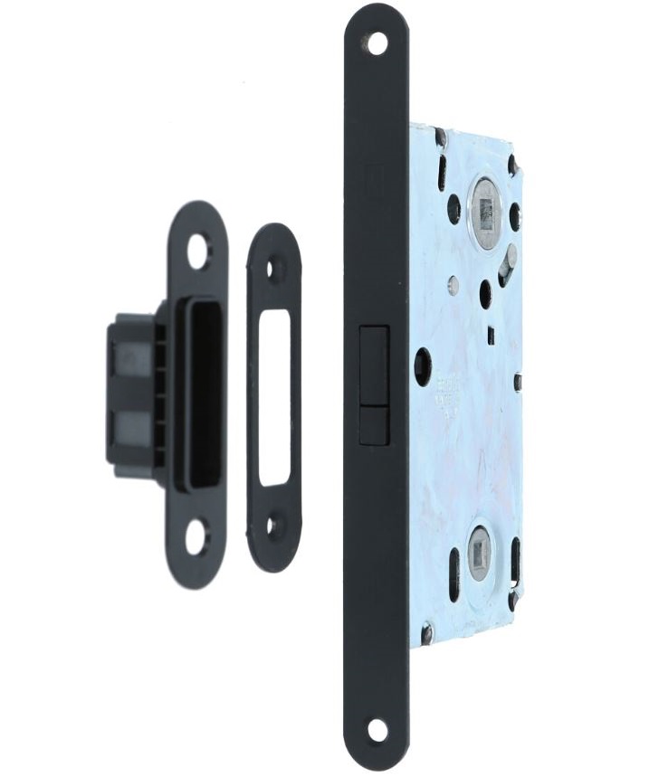 Magneet vrij- bezetslot 90mm Met Zwarte Voorplaat