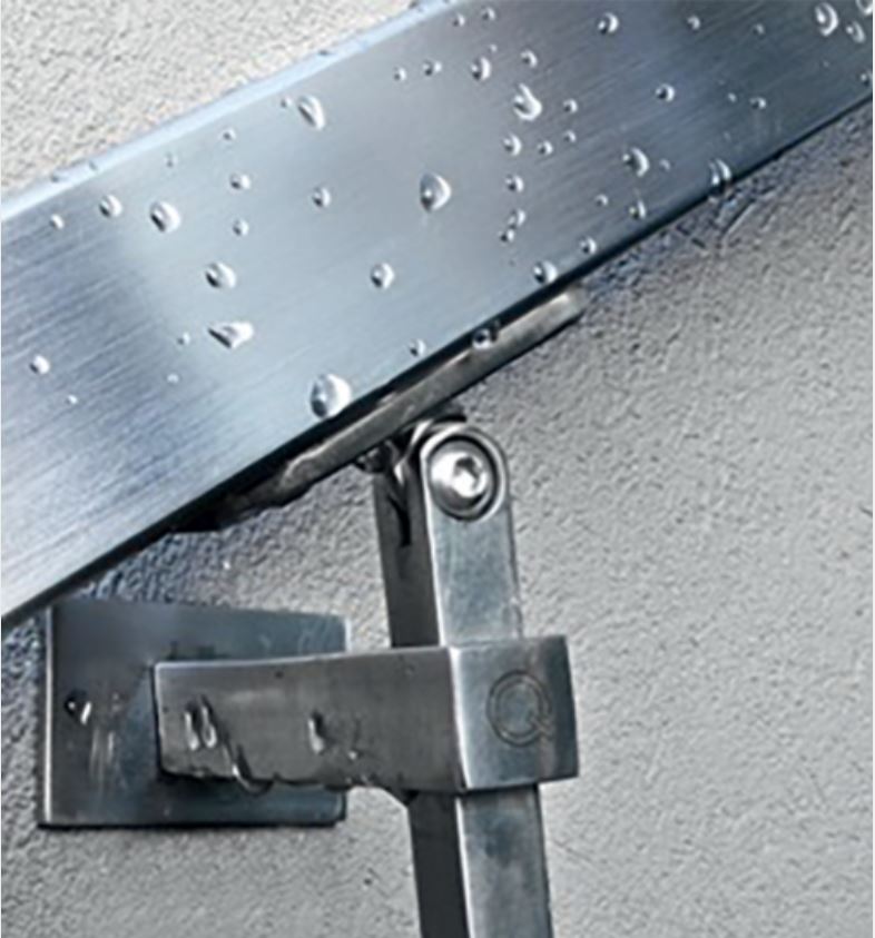 Verstelbare steun voor vierkant leuning