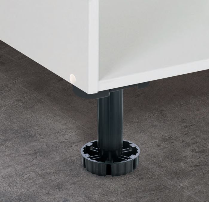 Verstelbare keukenpoot kunststof 120 mm