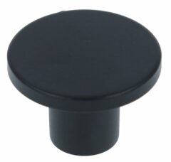 Knop Zamac 26 mm zwart