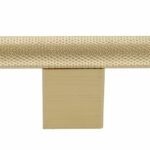 T-Knop Geribbeld Aluminium Oud Goud 60 mm