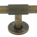 T-Knop Zamac 54 mm messing antiek