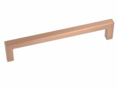 Greep Recht Zamac 128 mm Rood Koper