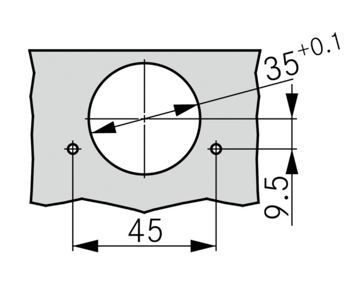 Keukenscharnier Blum opliggend met soft-close demping Onyx Zwart