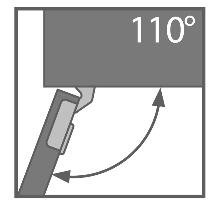 Keukenscharnier Blum opliggend INSERTA met soft-close demping Onyx Zwart