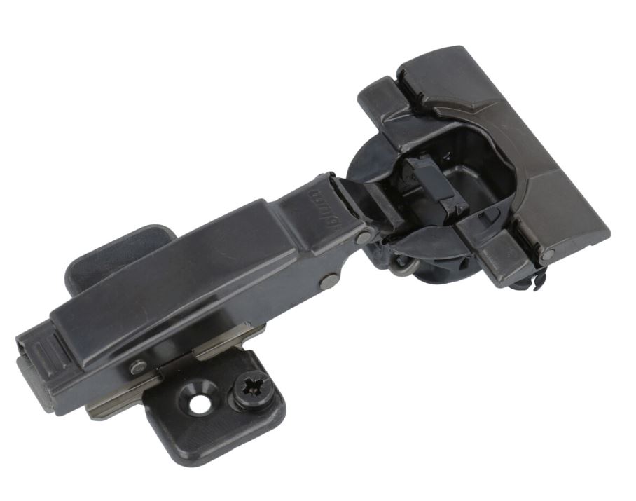 Keukenscharnier Blum opliggend INSERTA met soft-close demping Onyx Zwart