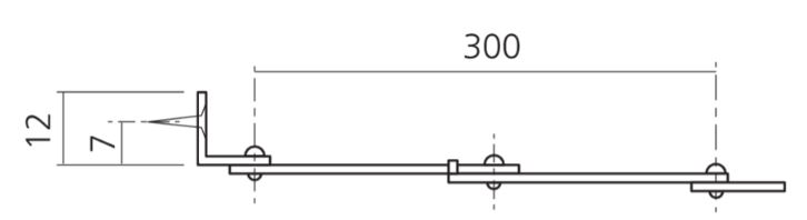 Klepschaar messing-look 300 mm