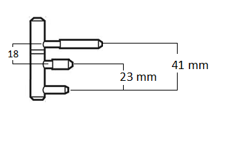 Starx inboorpaumelle voor stalen kozijnen vernikkeld 70 x 12 mm zwart - Afbeelding 3