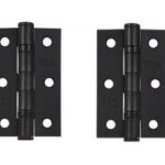 Kogellagerscharnier Vaste pen 75x50x2 mm rechte hoek zwart