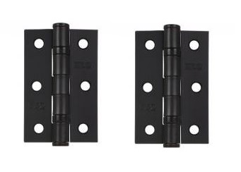 Kogellagerscharnier Vaste pen 75x50x2 mm rechte hoek zwart