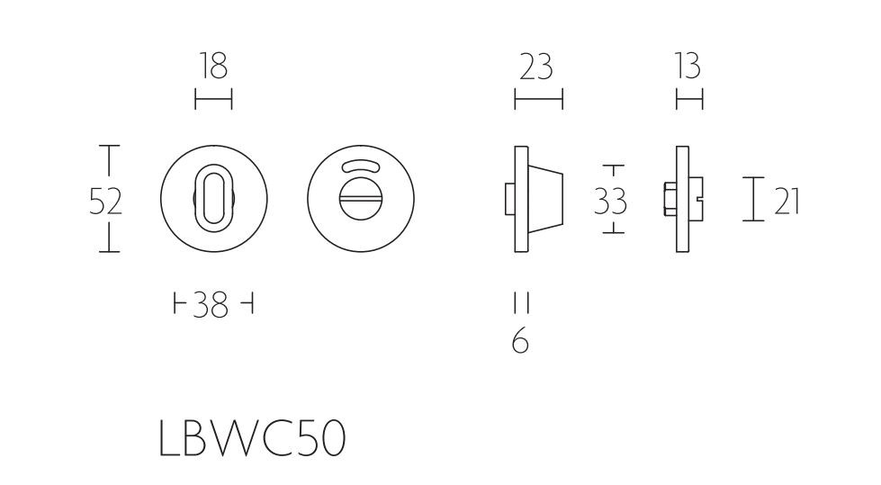 Toiletgarnituur BASIC LBWC50 Donker Brons