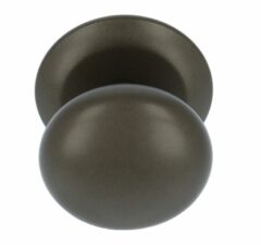 Voordeurknop BASIC LB65V Vast op Rozet Donker Brons