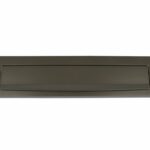 Briefplaat rechthoekig met klep donker brons