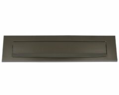 Briefplaat rechthoekig met klep donker brons