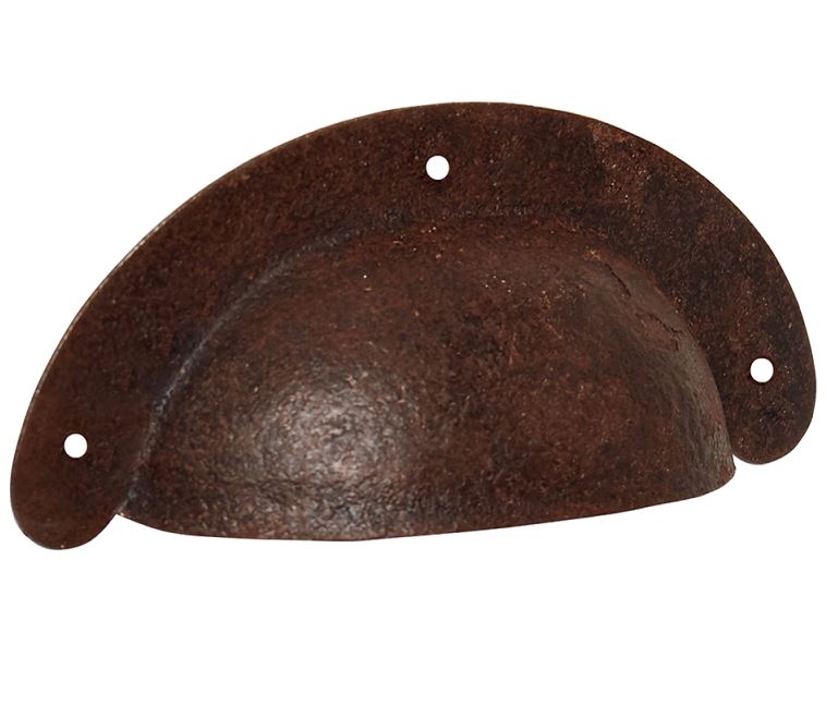 Greep schelp ijzer geroest 80 mm