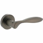 Gatdeel Rechts Deurkruk George op ronde rozet Antraciet Grijs