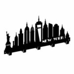 Garderoberek 450x213 mm 5 haken zwart