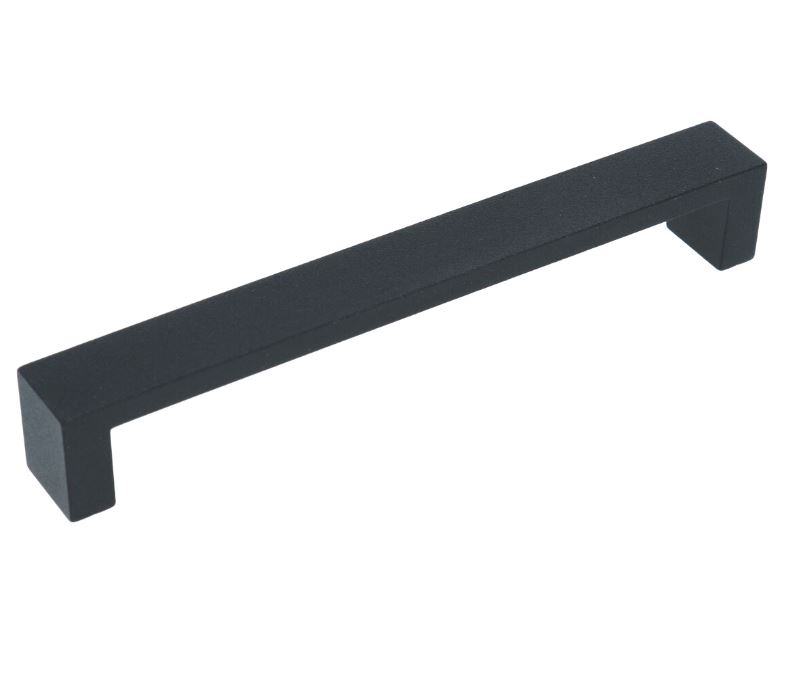 Greep Recht Structuur Mat Zwart 160 mm