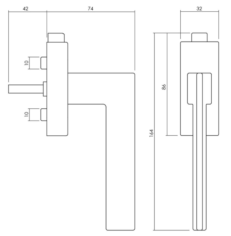 Olivari raamkruk Trend afsluitbaar RVS mat titaan PVD