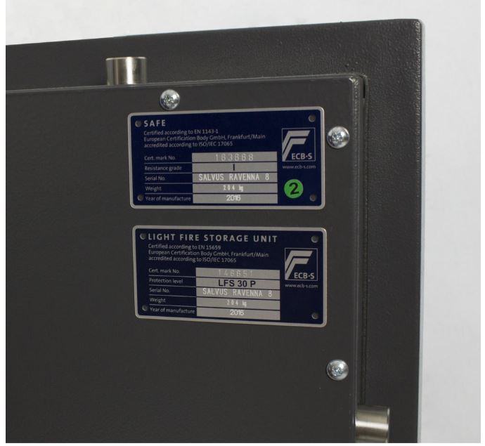 Salvus Ravenna 8 Inbraak- en brandwerende kluis