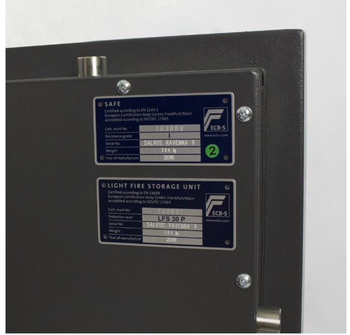Salvus Ravenna 8 elo Inbraak- en brandwerende kluis