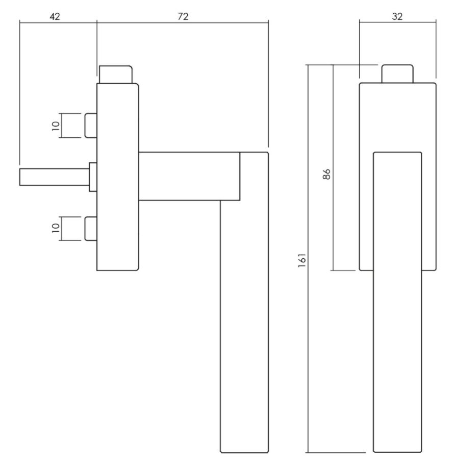 Olivari raamkruk Euclide Q afsluitbaar chroom