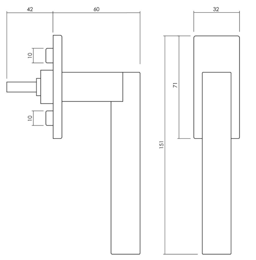 Olivari raamkruk Euclide Q chroom