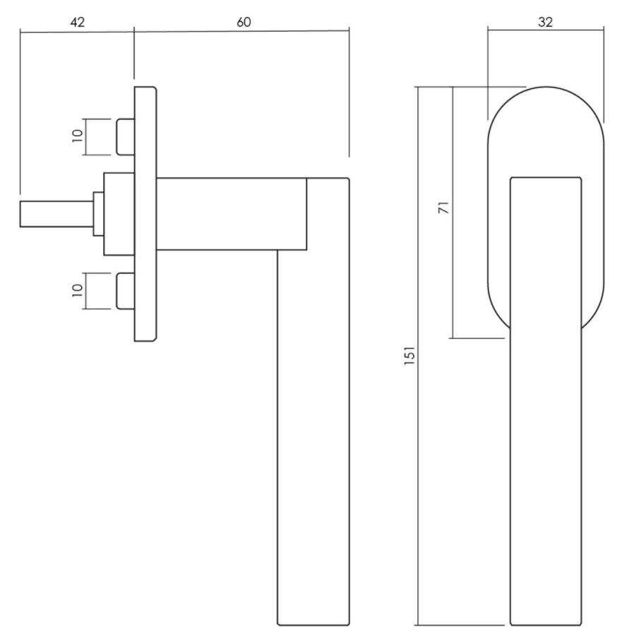 Olivari raamkruk Euclide chroom