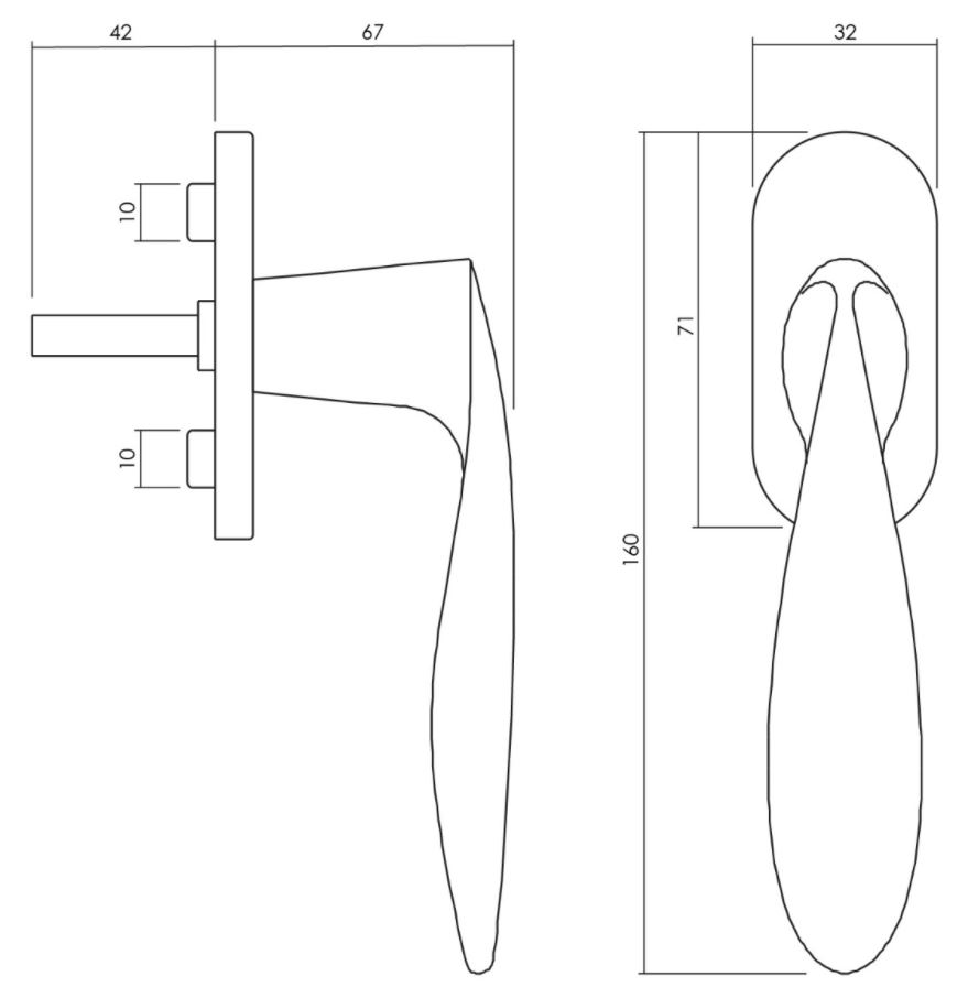 Olivari raamkruk Wind chroom